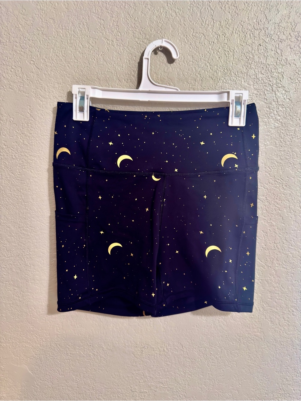 Celestial Moon and Stars Bike Shorts
